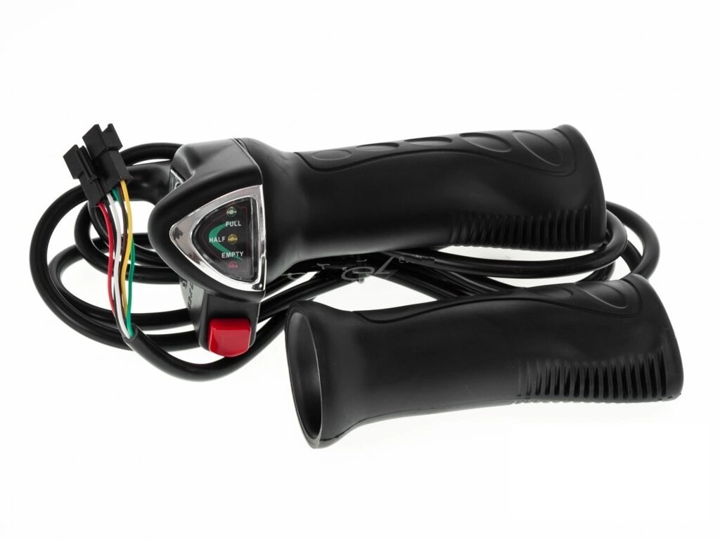 Ручка газа для электровелосипеда с индикацией заряда аккумулятора от компании motorkolesa - фото 1