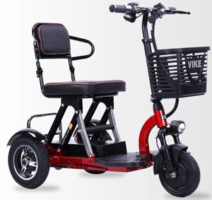 Трехколесный электрический скутер коляска складной SD065 красный