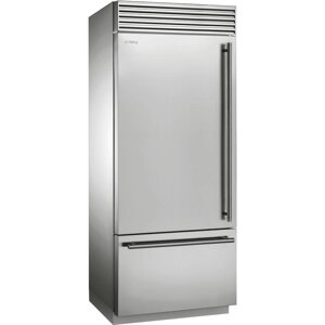Холодильник SMEG RF396LSIX , 90 см, нержавеющая сталь,