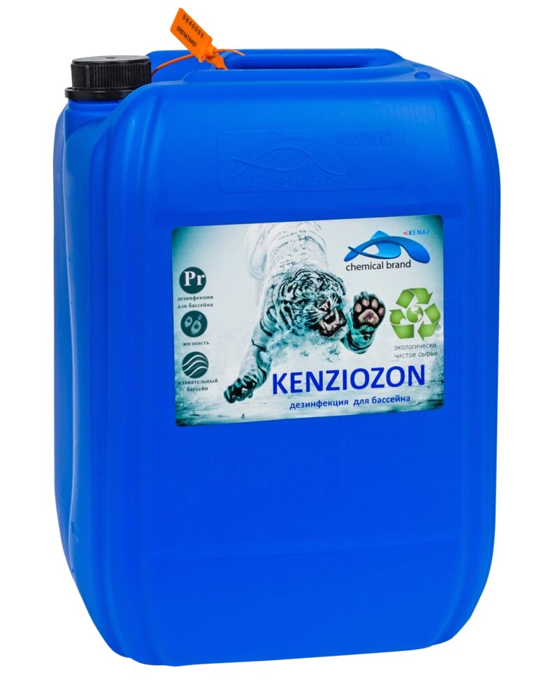 Дезинфектант бесхлорный на основе активного кислорода Kenziozon, жидкий 30 л от компании ООО "Абрис" - фото 1