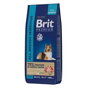 Brit Premium Sensitive с ягнёнком и индейкой 8кг