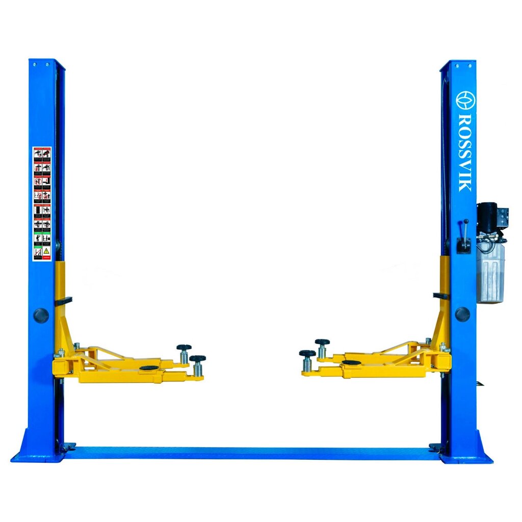 Автоподъемник двухстоечный rossvik t4h г/п 4.0т, 380в, электрогидравлический с нижней синхронизацией от компании ГК Автооборудование - фото 1