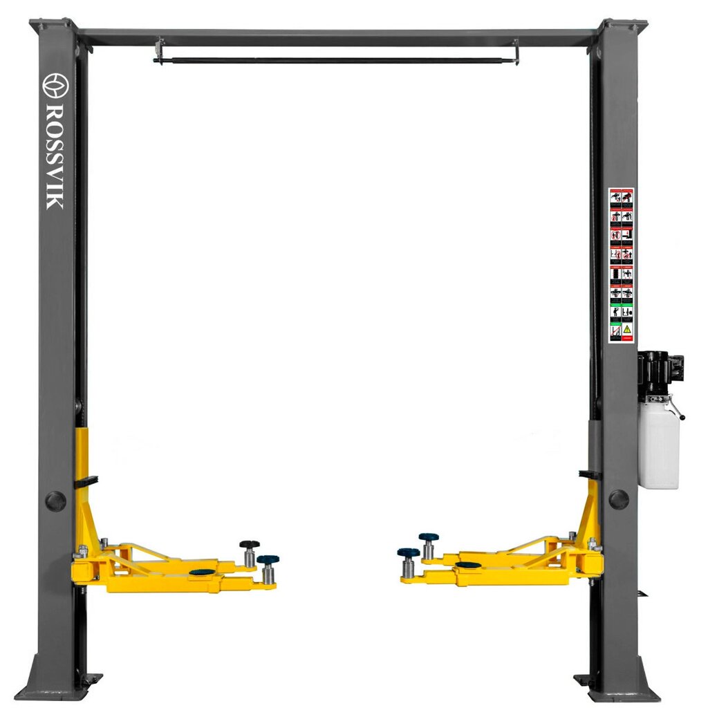 Автоподъемник двухстоечный rossvik v2-4l г/п 4.0т, 380в, с верхней синхронизацией. цвет серый. от компании ГК Автооборудование - фото 1