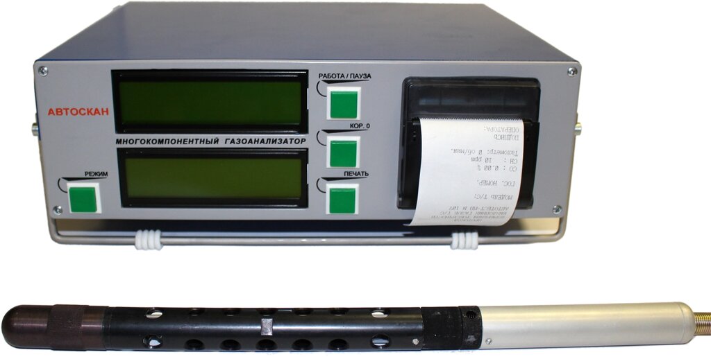 Двухкомпонентный газоанализатор МЕТА АВТОСКАН-01.04П (2 кл)  с каналом измерения дымности и термопринтером от компании ГК Автооборудование - фото 1