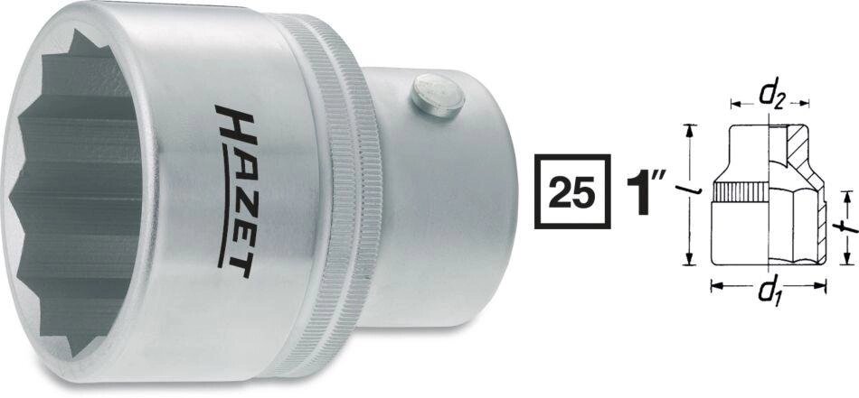 Головка торцевая 12-гранная HAZET 1100Z-32 от компании ГК Автооборудование - фото 1
