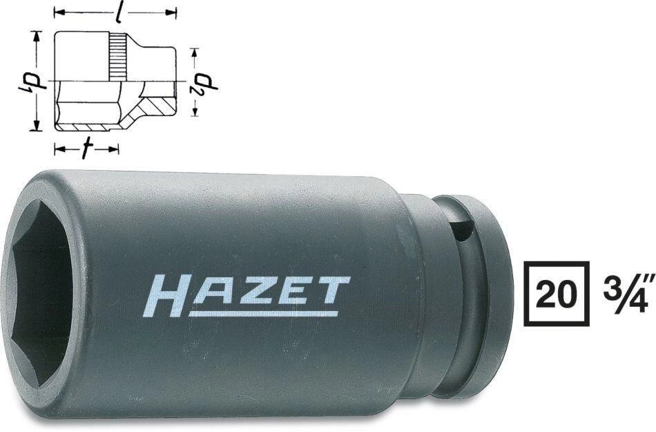 Головка торцевая 6-гранная для ударных гайковертов HAZET 1000SLG-27 от компании ГК Автооборудование - фото 1