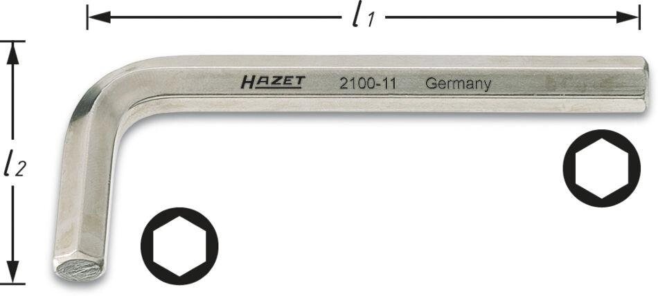 Ключ Г-образный HAZEТ 2100-025 от компании ГК Автооборудование - фото 1
