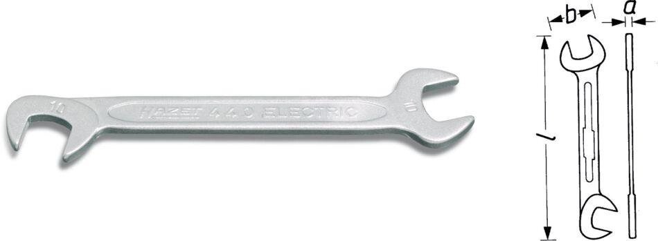 Ключ гаечный рожковый двусторонний HAZET 440-12 от компании ГК Автооборудование - фото 1