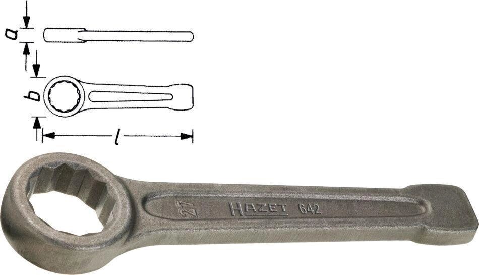 Ключ накидной ударный HAZET 642-36 от компании ГК Автооборудование - фото 1