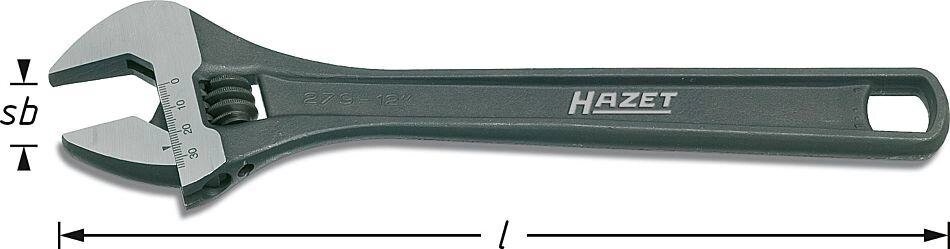 Ключ разводной со шкалой 12 HAZET 279-12 от компании ГК Автооборудование - фото 1