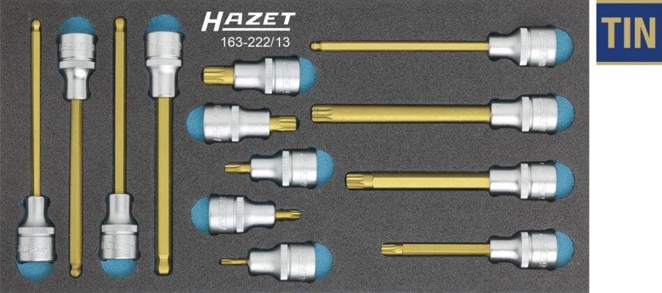 Набор головок с насадками Hazet 163-222/13 от компании ГК Автооборудование - фото 1