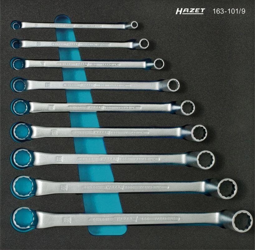 Набор ключей накидных двусторонних Hazet 163-101/9 от компании ГК Автооборудование - фото 1