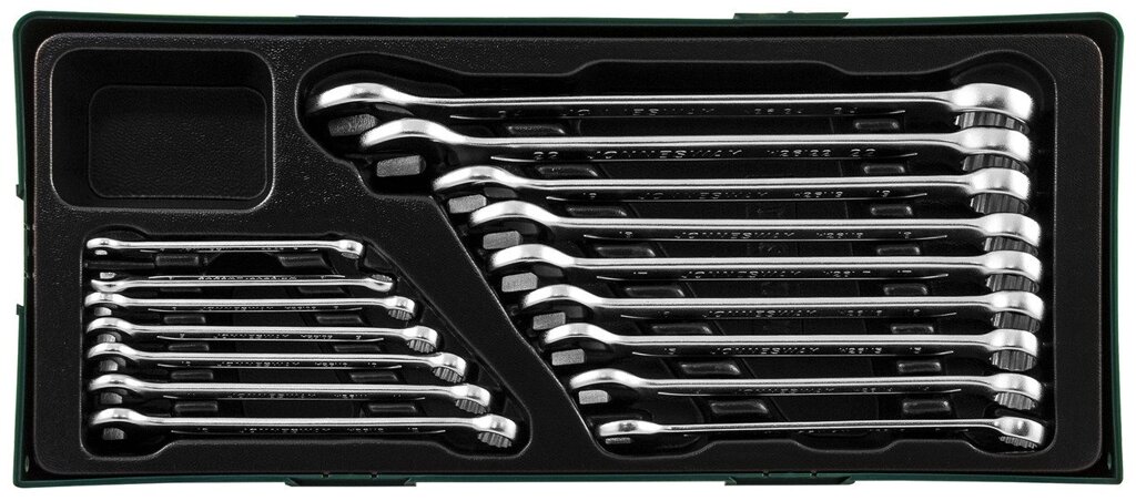 Набор комбинированных ключей 6-24 мм, 16 предметов (ложемент) от компании ГК Автооборудование - фото 1