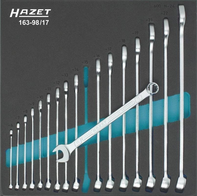 Набор комбинированных ключей Hazet 163-98/17 от компании ГК Автооборудование - фото 1