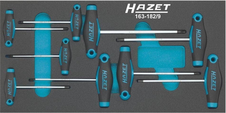 Набор отверток с Т-образной рукояткой Hazet 163-182/9 от компании ГК Автооборудование - фото 1