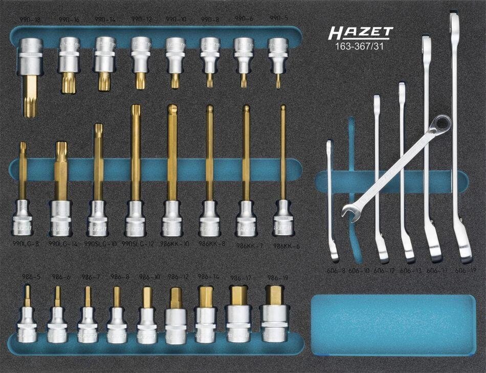 Набор торцевых головок Hazet 163-367/31 от компании ГК Автооборудование - фото 1