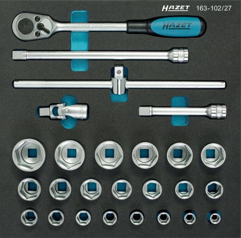 Набор торцевых ключей Hazet 163-102/27 от компании ГК Автооборудование - фото 1