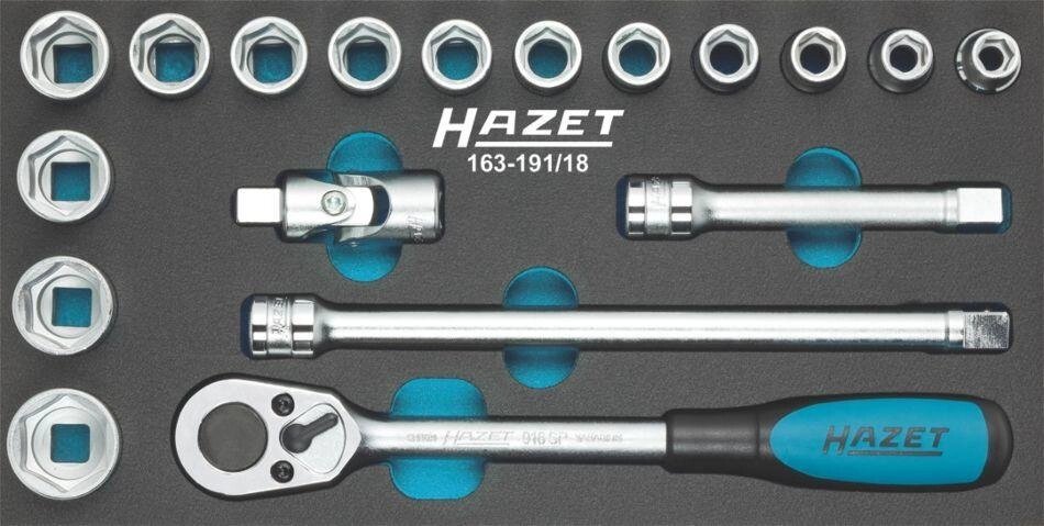 Набор торцевых ключей Hazet 163-191/18 от компании ГК Автооборудование - фото 1