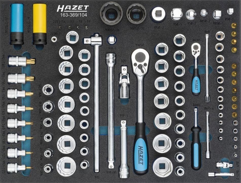 Набор торцевых ключей Hazet 163-369/104 от компании ГК Автооборудование - фото 1