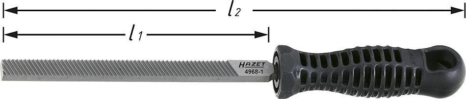 Напильник для тормозного суппорта HAZET 4968-1 от компании ГК Автооборудование - фото 1