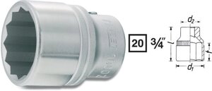 Головка торцевая 12-гранная HAZET 1000Z-32