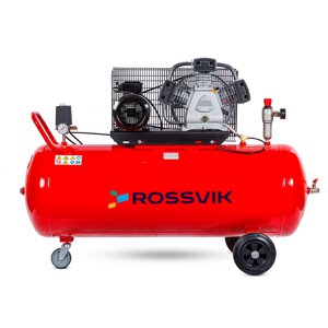 Компрессор ROSSVIK СБ4/С-200. LB40, 580л/мин, 10бар, ресивер 200л, 380В/3кВт RAL3001 КРАСНЫЙ
