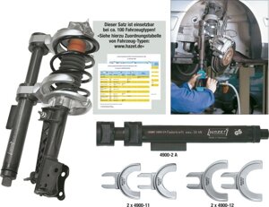 Набор съемников пружин амортизаторов HAZET 4900-2A/5