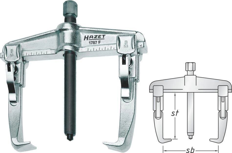 Съемник двухзахватный быстрого крепления Hazet 1787F-20 - описание