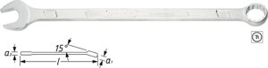 Ключ комбинированный удлинённый HAZET 600LG-13