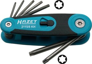 Набор шестигранных Г-образных ключей TORX HAZEТ 2115/8KH