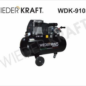 WiederKraft WDK-91032 Двухцилиндровый компрессор с ременным приводом