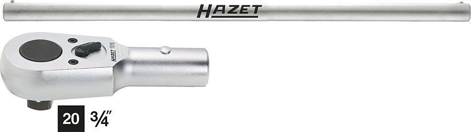 Реверсивная трещотка с воротком HAZET 1016/2 от компании ГК Автооборудование - фото 1