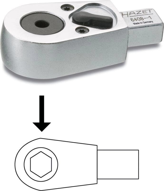 Съемная реверсивная трещотка для бит HAZET 6408 от компании ГК Автооборудование - фото 1