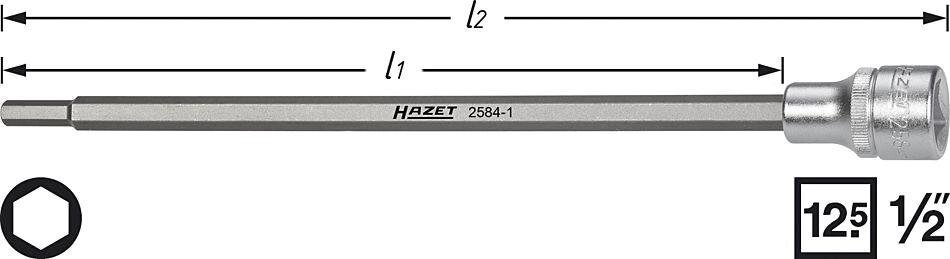 Спецголовка для впускного коллектора HAZET 2584-1 от компании ГК Автооборудование - фото 1