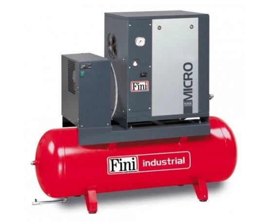 Винтовой компрессор на ресивере с осушителем FINI MICRO 5.5-08-500 ES от компании ГК Автооборудование - фото 1