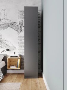 Шкаф в стиле IKEA Мори МШ-400 (полки) в цвете Графит