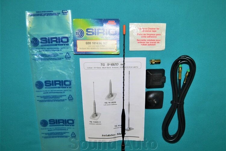 Пассивная внешняя автомобильная GSM антенна Sirio GDD 1814/3G для автотелефона Nokia 6090 от компании Sound Auto - фото 1