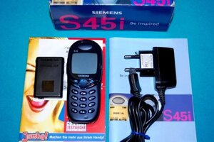 Продан! Мобильный телефон Siemens S45 Sapfire Blue Полный комплект Новый Из Германии