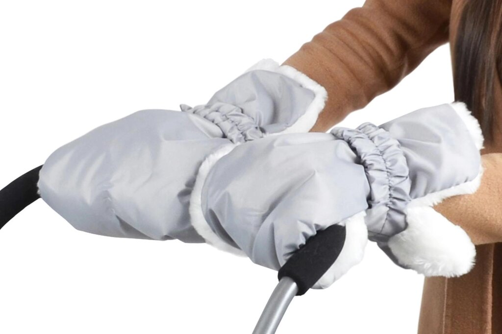 Аксессуар рукавички для санок (арт. РС1) серый от компании Интернет-магазин игрушек "Весёлый кот" - фото 1