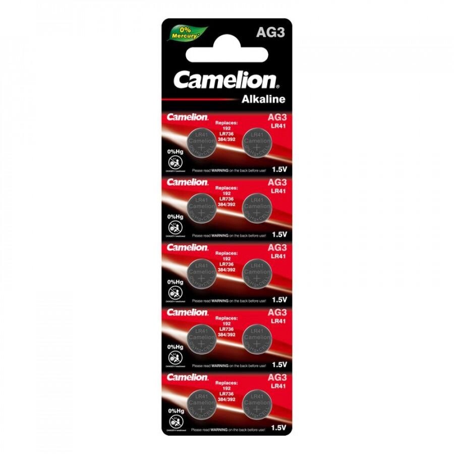 Батарейка Camelion (таблетки маленькие) LR41 от компании Интернет-магазин игрушек "Весёлый кот" - фото 1