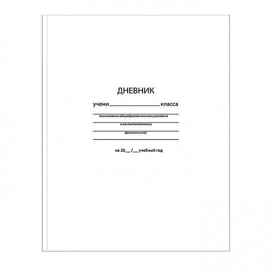 Дневник старших классов, твердая обложка, БЕЛЫЙ матовая ламинация от компании Интернет-магазин игрушек "Весёлый кот" - фото 1
