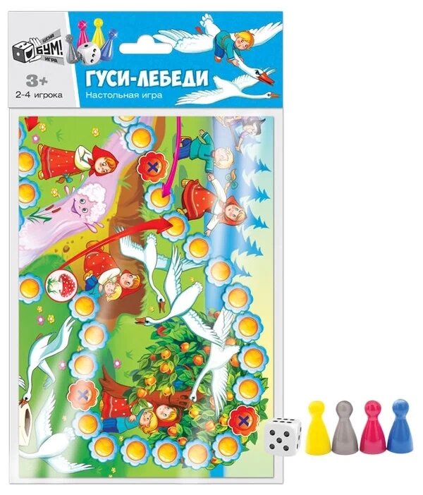 Гуси-лебеди, Русский стиль (игра-ходилка, 07118) от компании Интернет-магазин игрушек "Весёлый кот" - фото 1
