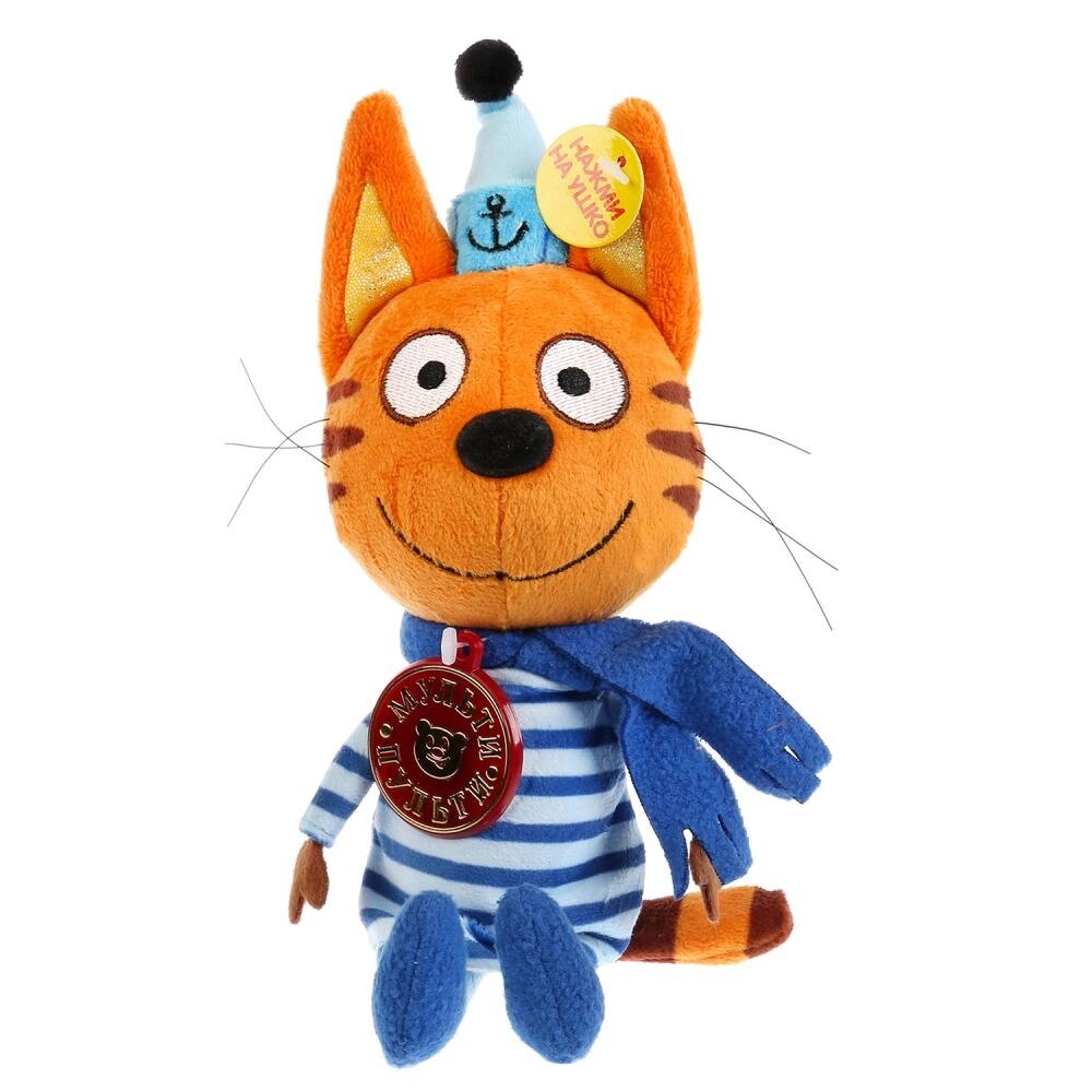 Игрушка мягкая Три Кота Коржик в зимней одежде 14см, муз. чип, в пак от компании Интернет-магазин игрушек "Весёлый кот" - фото 1