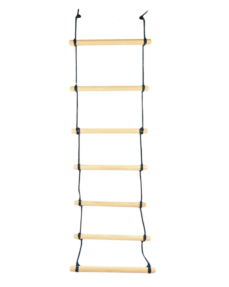 Лестница деревянная веревочная от компании Интернет-магазин игрушек "Весёлый кот" - фото 1