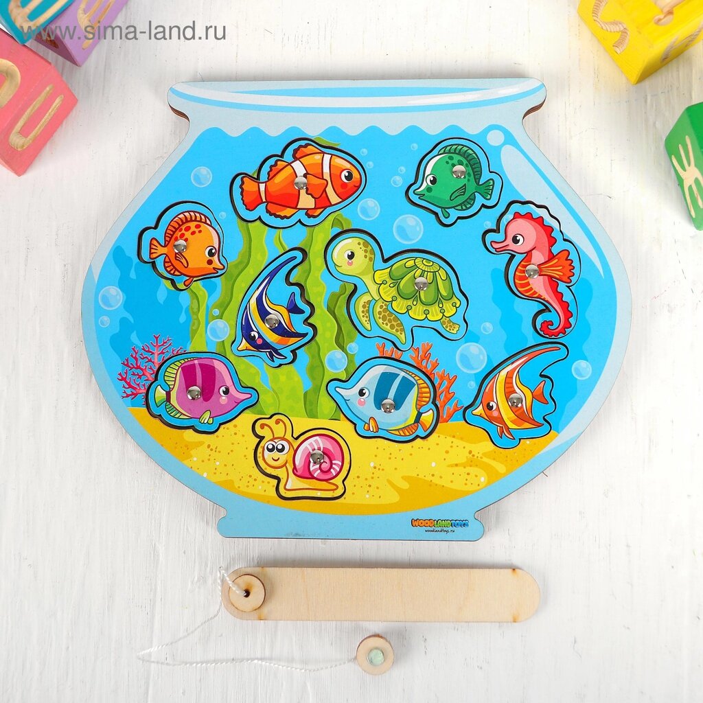 Магнитная рыбалка для детей «Аквариум» от компании Интернет-магазин игрушек "Весёлый кот" - фото 1