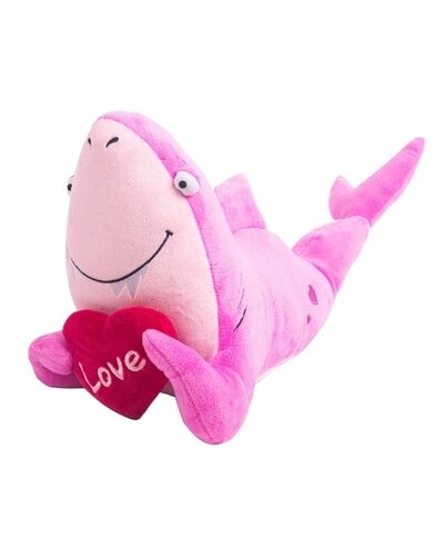 Мягкая игрушка  акула с сердцем от компании Интернет-магазин игрушек "Весёлый кот" - фото 1