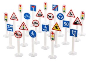 Набор дорожных знаков №3 (24 элемента) (в пакете)