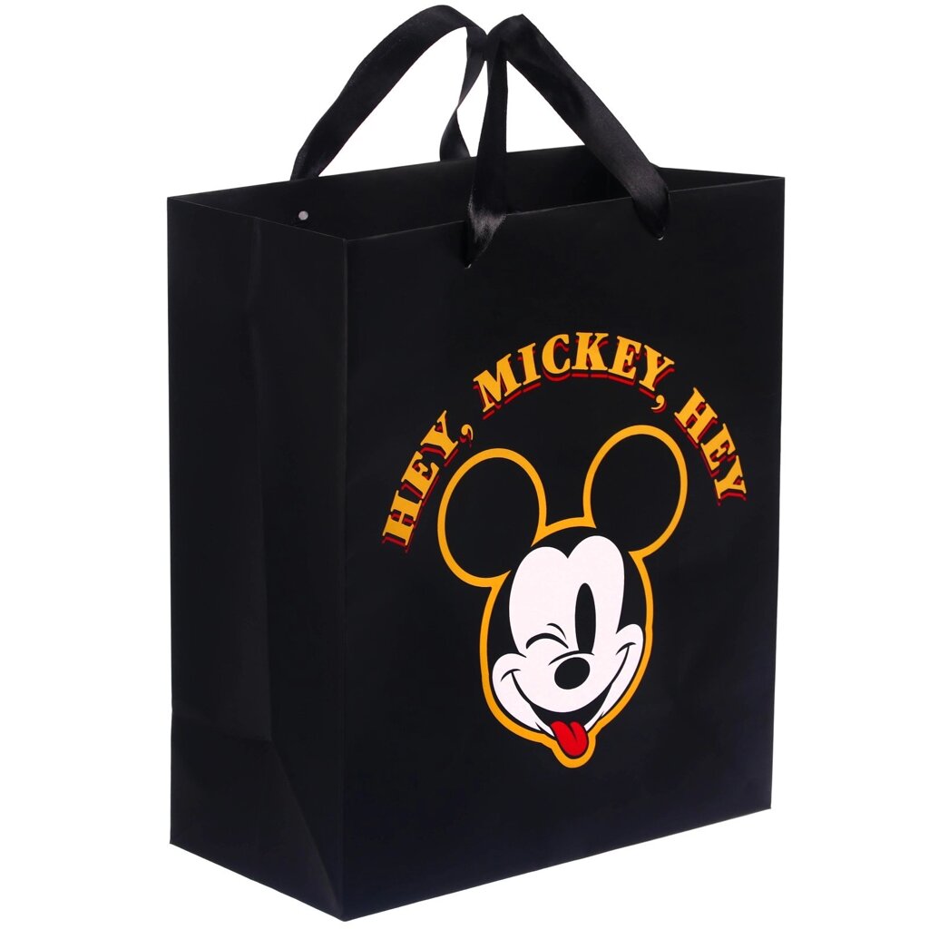 Пакет ламинированный вертикальный, "Hey Mickey Hey" Микки Маус, 23х27х11 см от компании Интернет-магазин игрушек "Весёлый кот" - фото 1