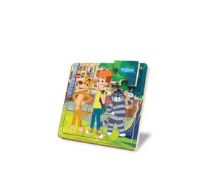 Игрушка деревянная пазл 15*15 см. СОЮЗМУЛЬТФИЛЬМ терм. пакет. Буратино