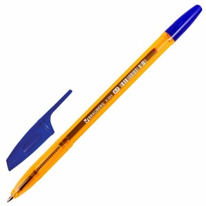Ручка шариковая BRAUBERG X-333 AMBER, СИНЯЯ, корпус тониров. оранжевый, 0,7мм, линия 0,35мм